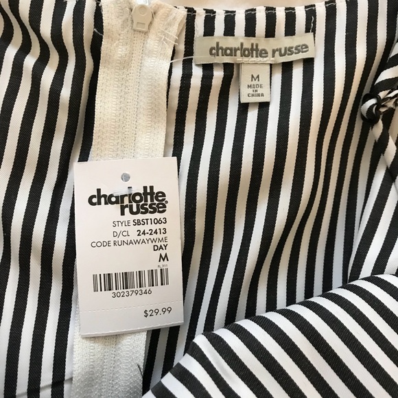 Stripped Cold Shoulder Romper - Picture 5 of 8